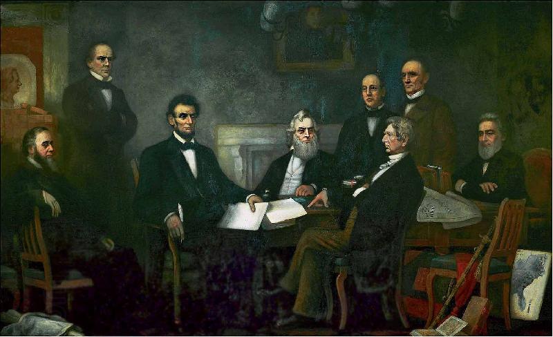 Francis B. Carpenter First Reading of the Emancipation Proclamation of President Lincoln China oil painting art